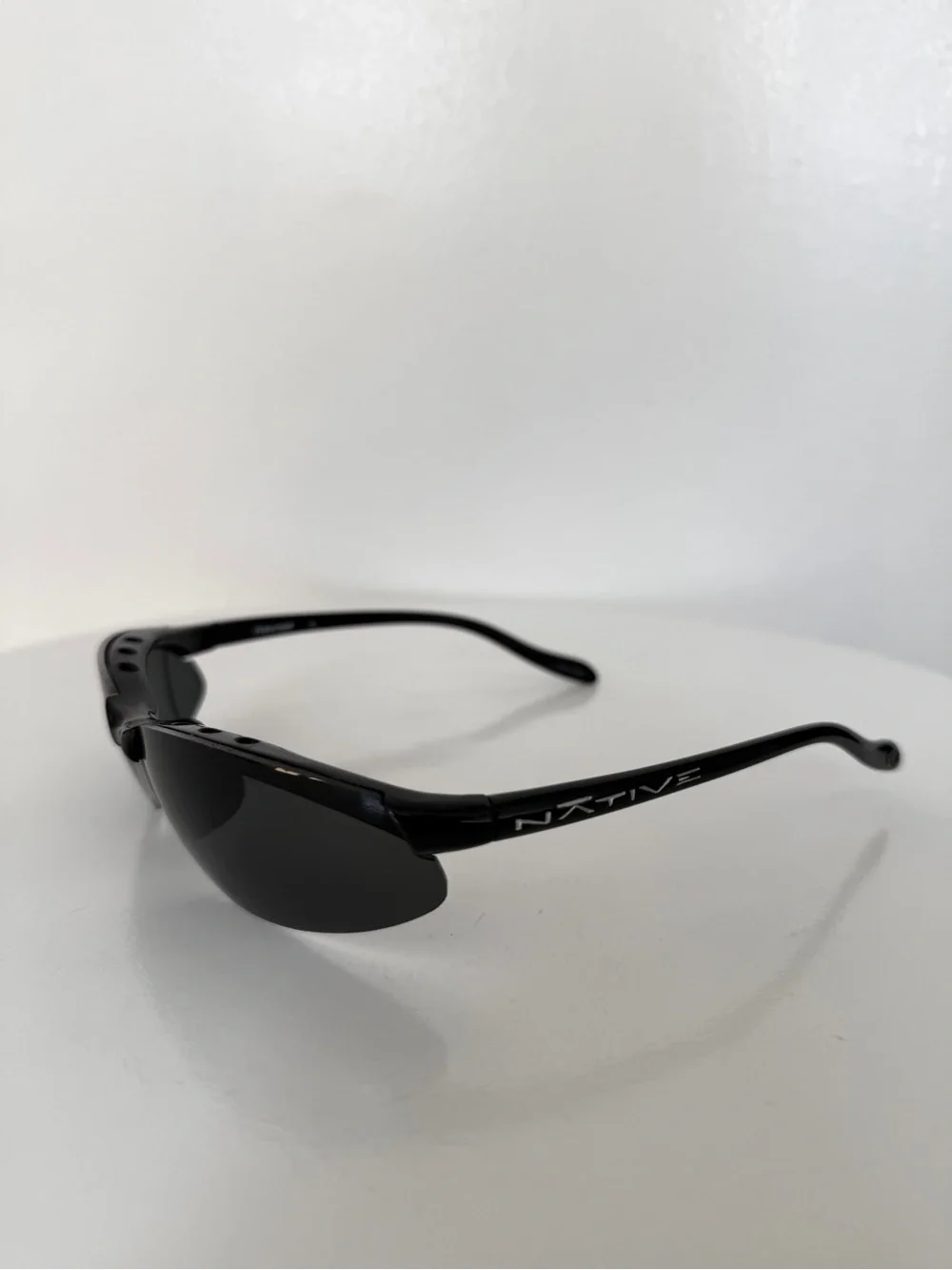Native Dash XR Iron Polarized Running Trail Sunglasses Black Y2K Wrap Sport